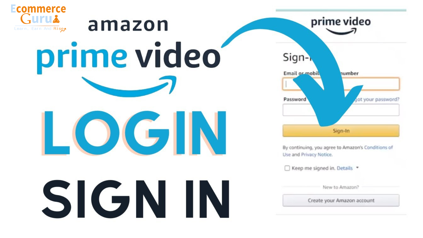 An Interaction Guide to Amazon Account and Prime Login